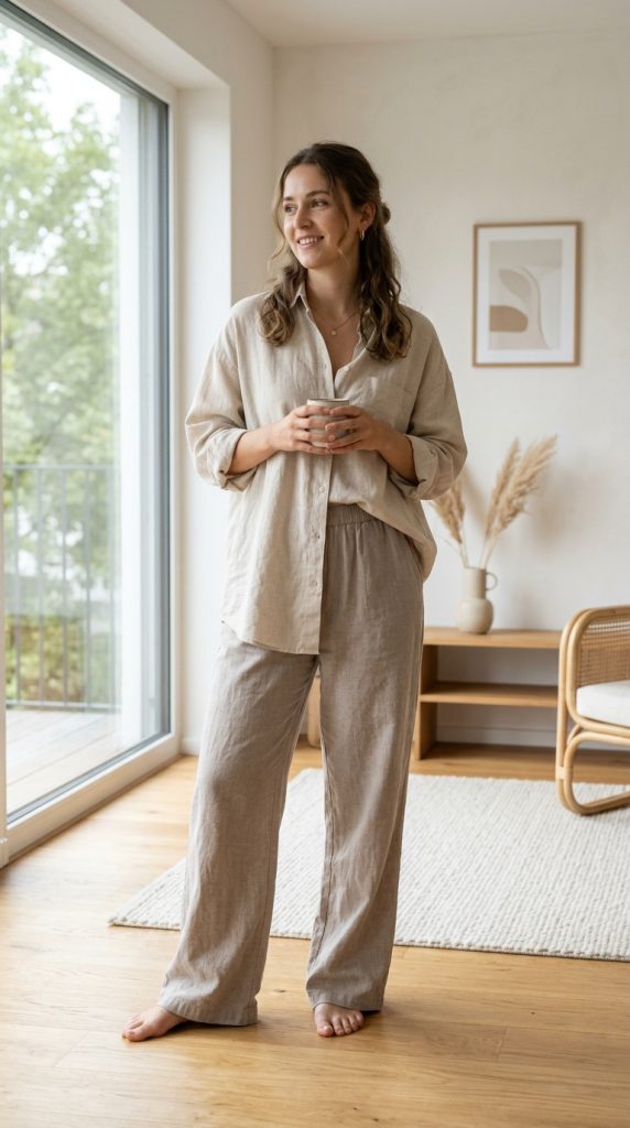 Oversized Shirt with Relaxed Pants