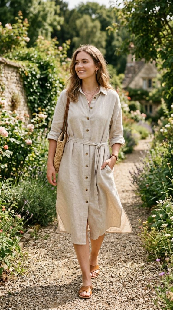Rolled Sleeve Dress Styling