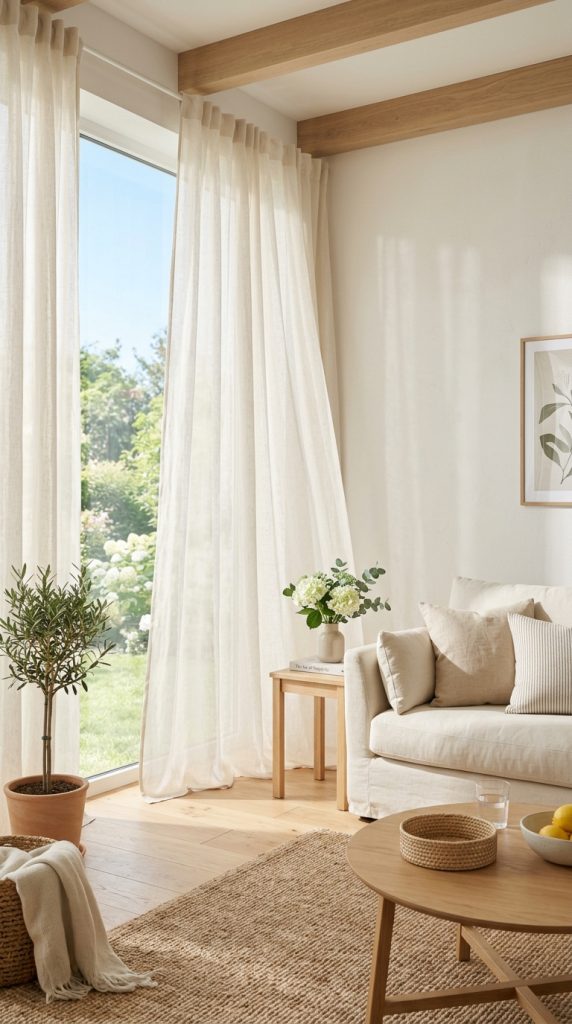 Use Light-Colored Curtains