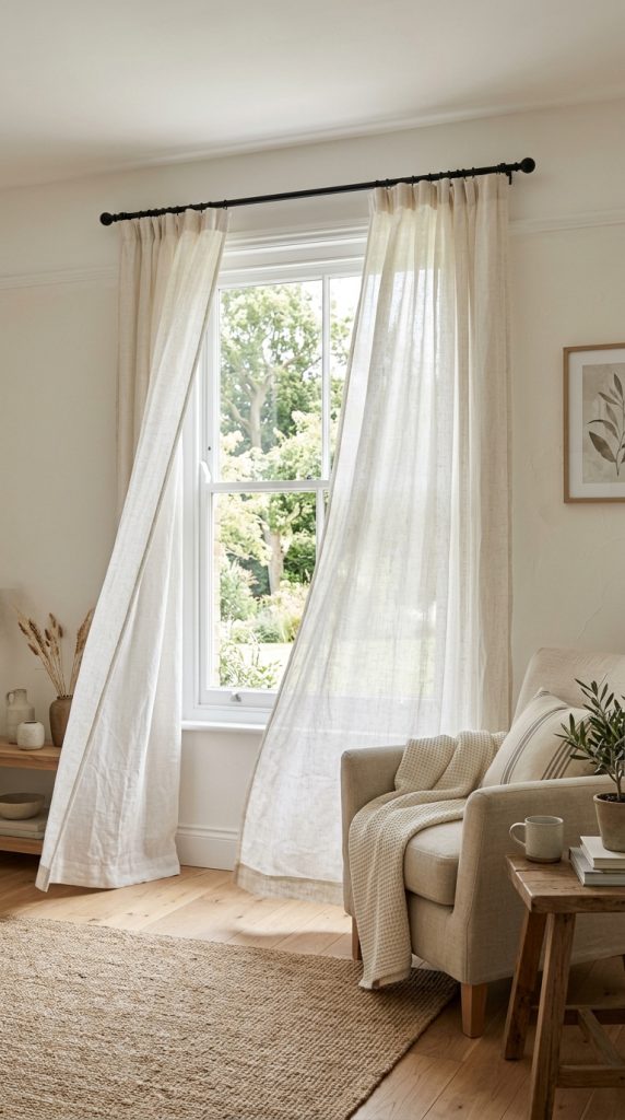 Add Breathable Cotton Curtains