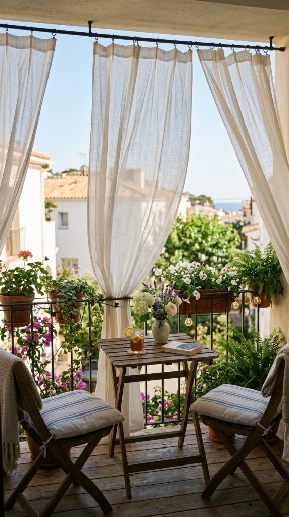 Add Sheer Outdoor Curtains