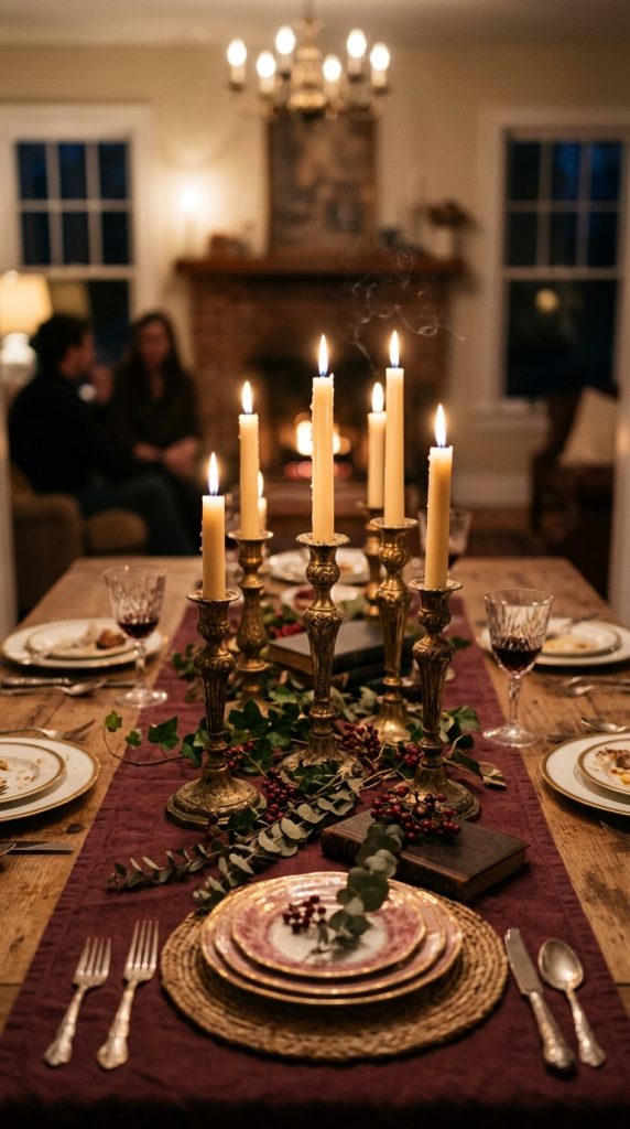 Antique Brass Candle Holders