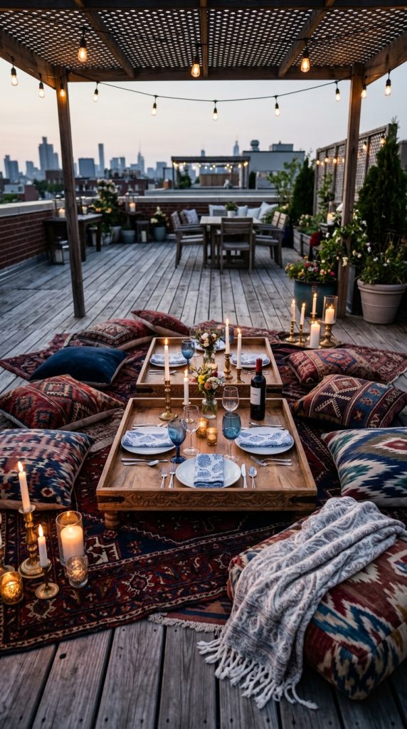 Boho Vintage Rooftop Picnic
