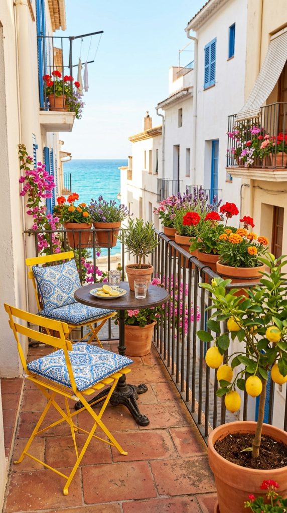 Colorful Mediterranean Balcony
