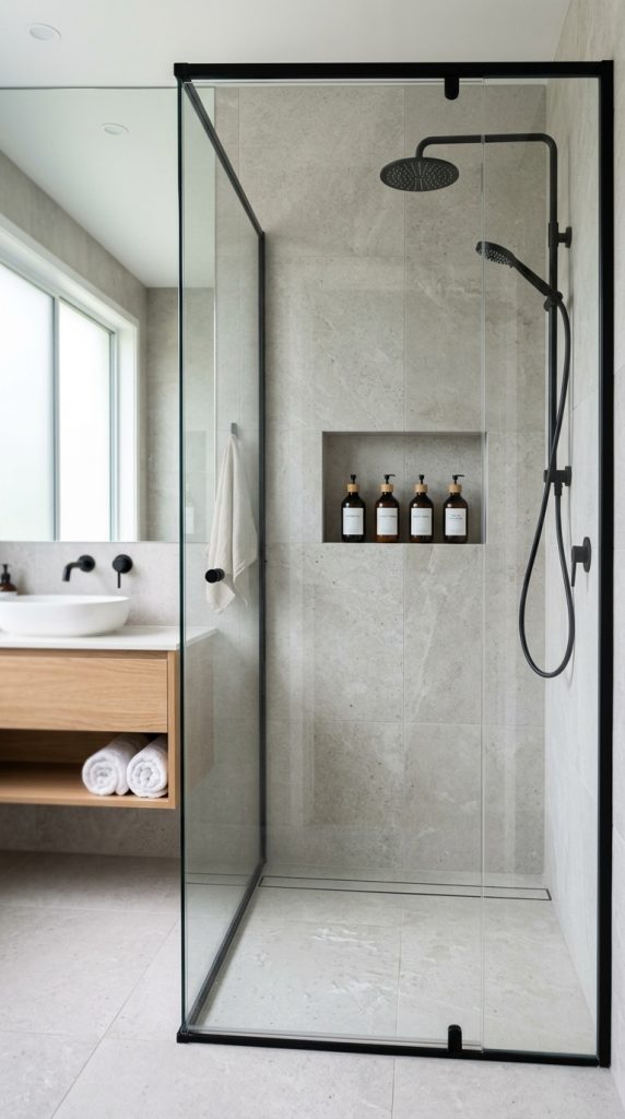 Decluttered Shower Area