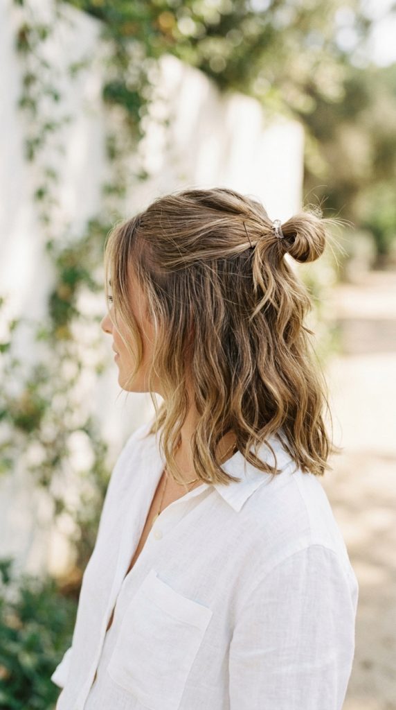 Half-Up Mini Bun