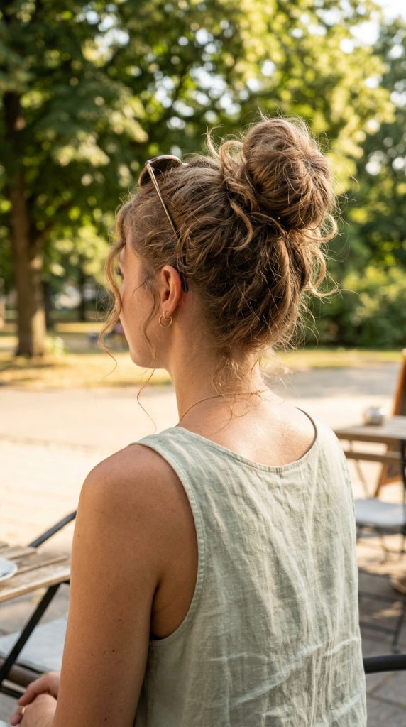High Messy Bun