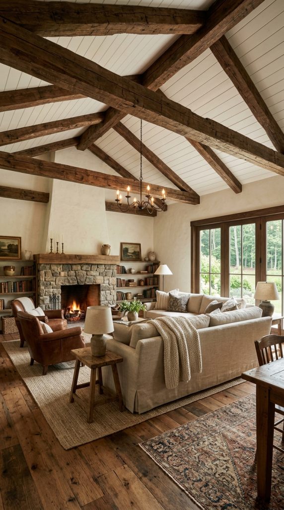 Incorporate Natural Wood Beams
