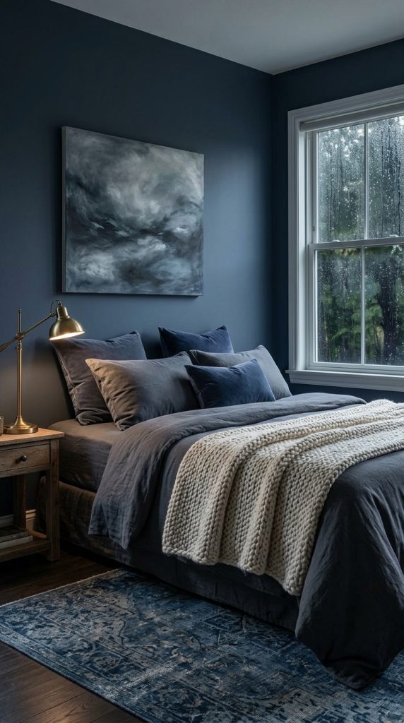 Layer Soft Navy Bedding