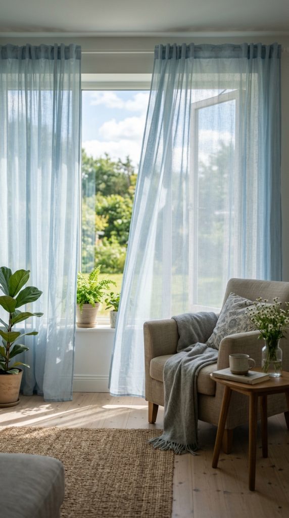  Light Blue Curtains
