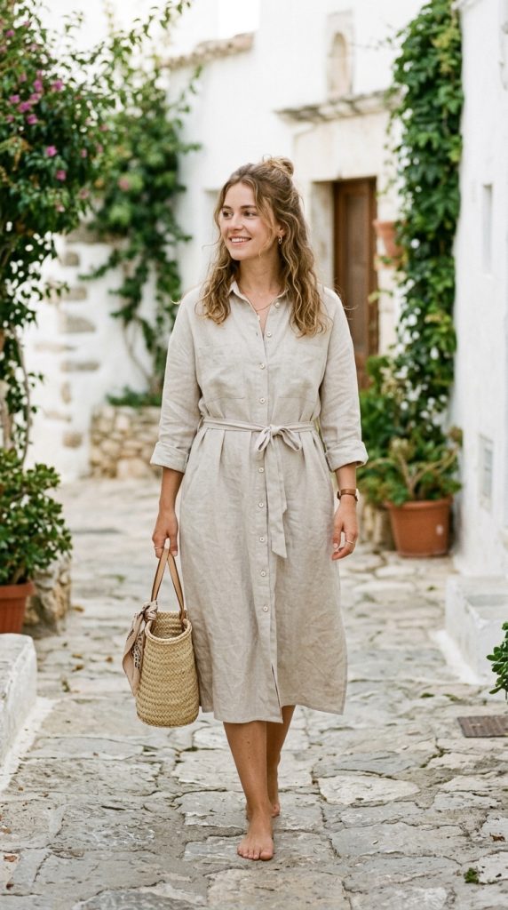  Linen Shirt Dress