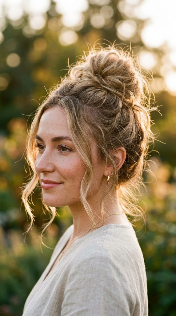 Messy High Bun