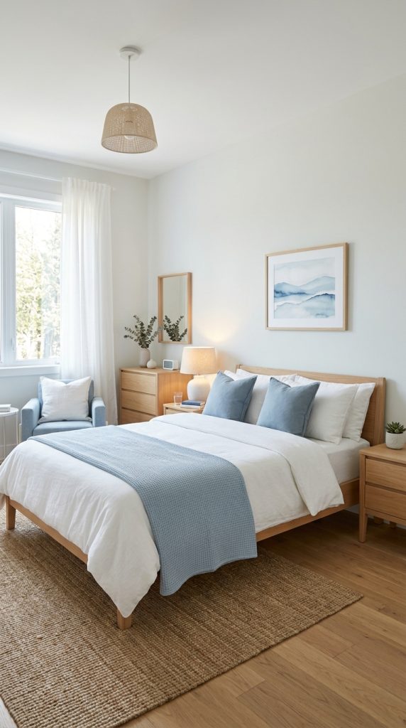  Minimal Blue Bedroom Design