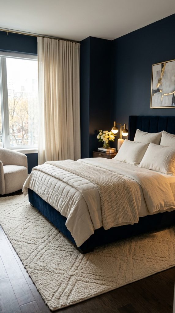 Mix Navy With Cream Textures