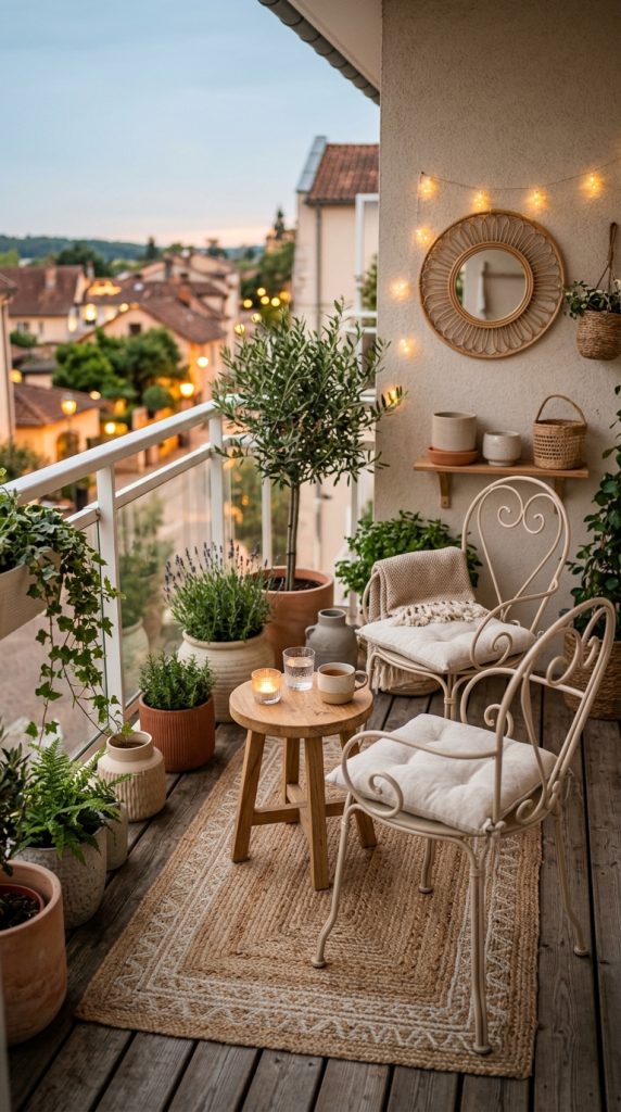 Neutral Linen Balcony Setup