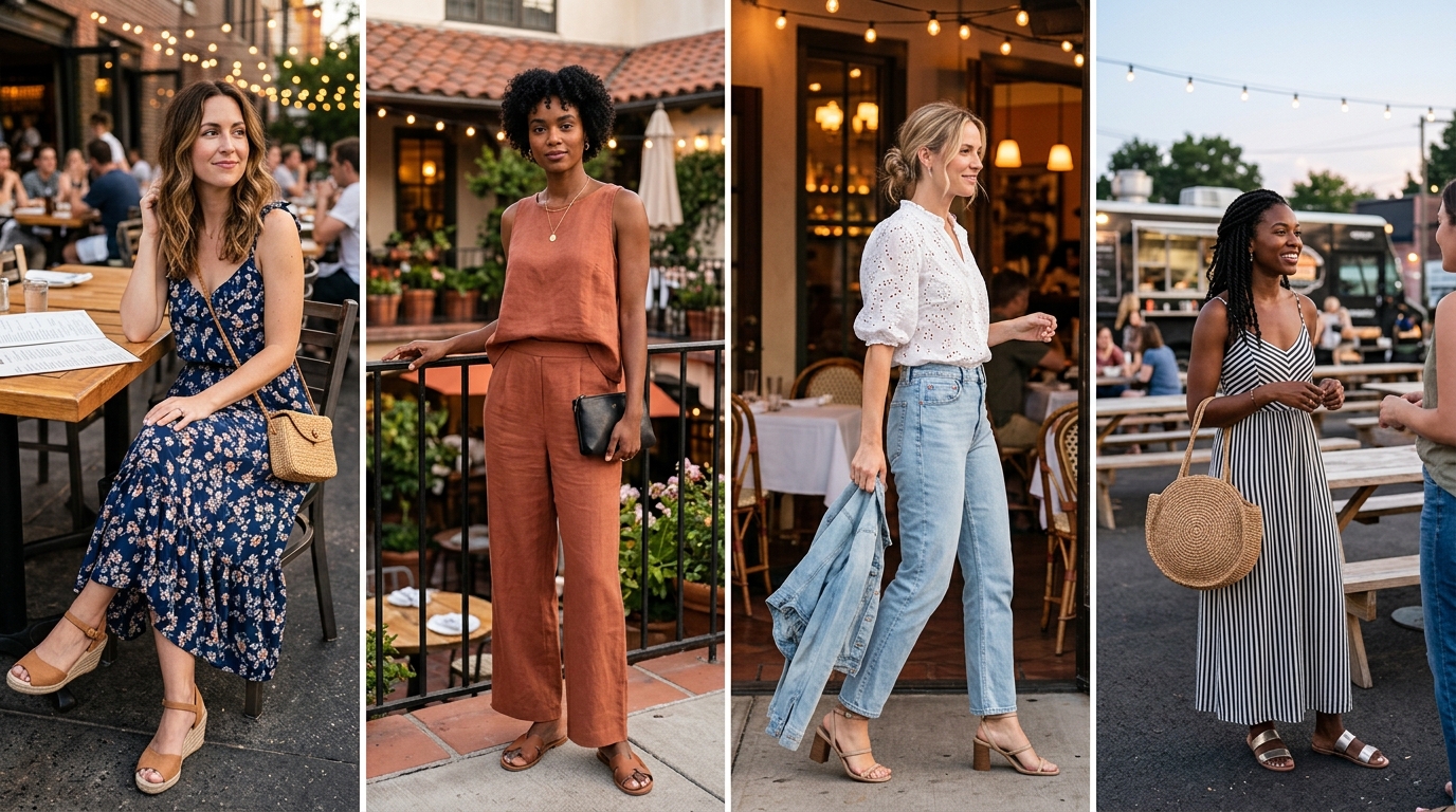 Outfit Ideas for Outdoor Dining Summer Nights