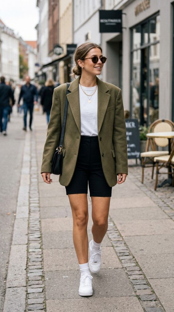 Oversized Blazer with Shorts