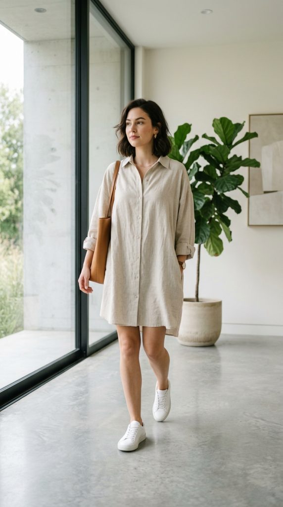 Oversized Shirt Dress