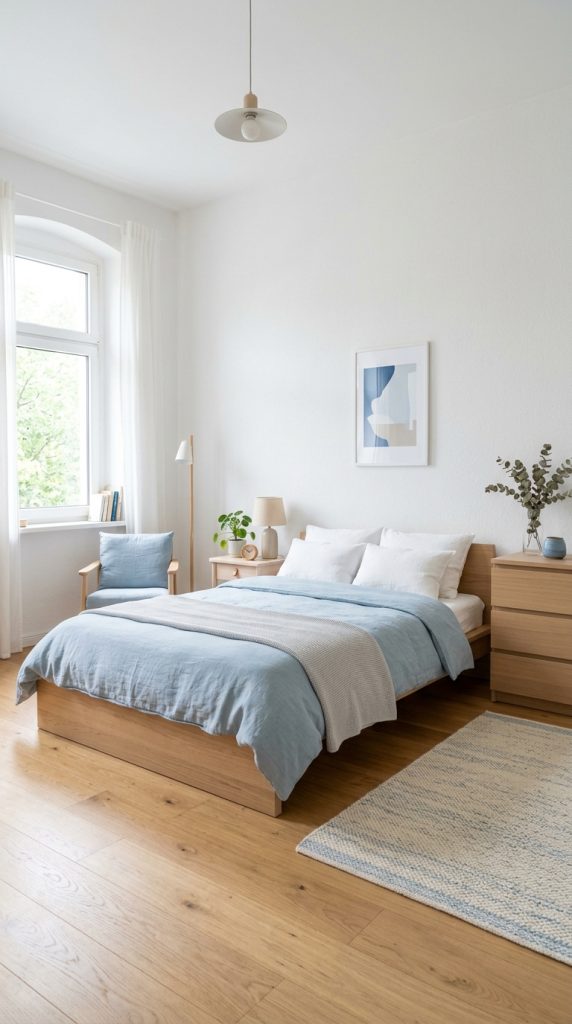 Scandinavian Blue Bedroom Style