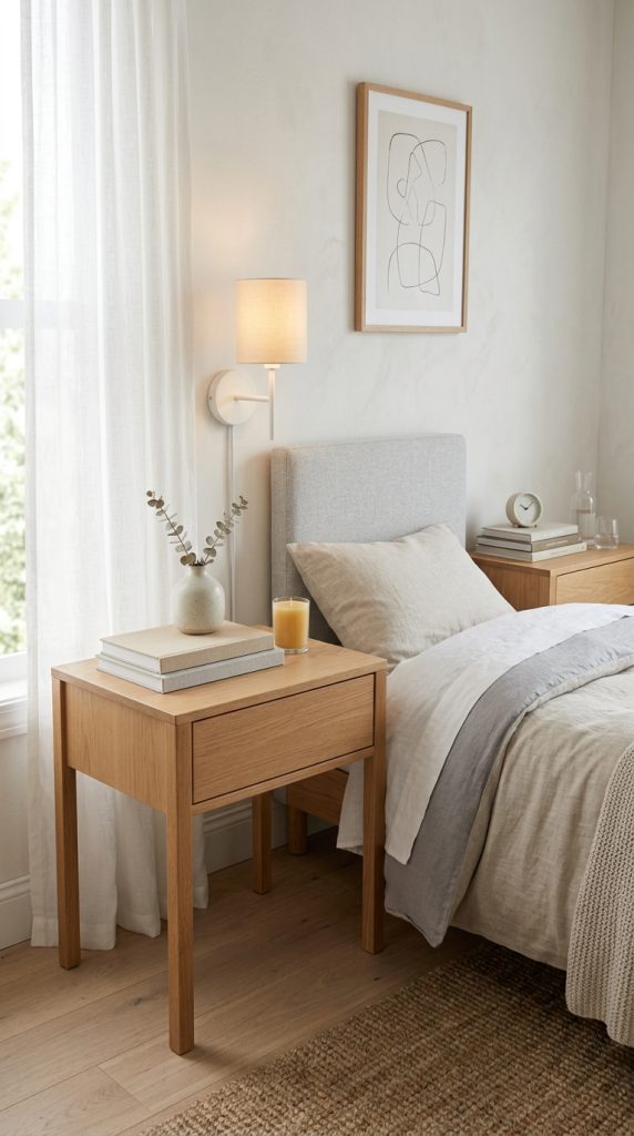 Style Minimalist Wooden Nightstands