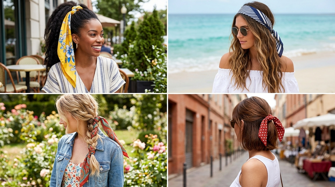 Summer Hair Ideas With Scarf Ties