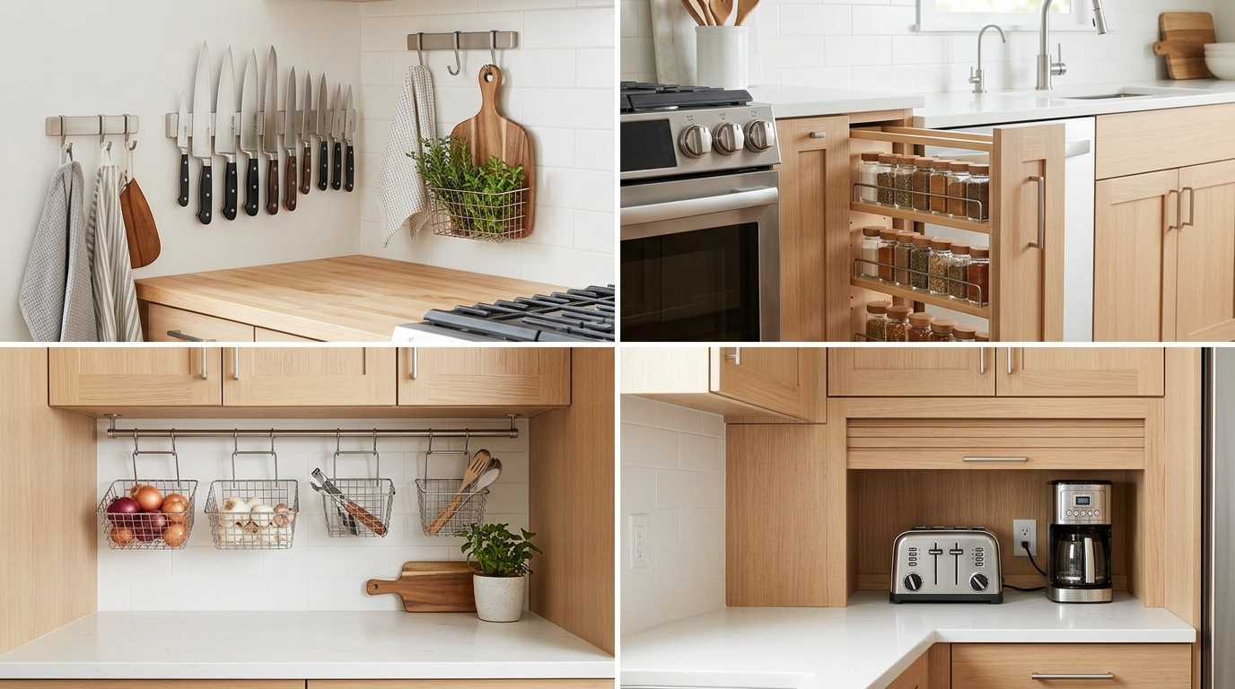 Kitchen Ideas That End Counter Crowding