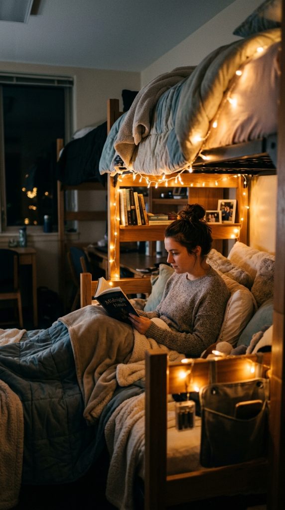 Add String Lights Inside the Bunk
