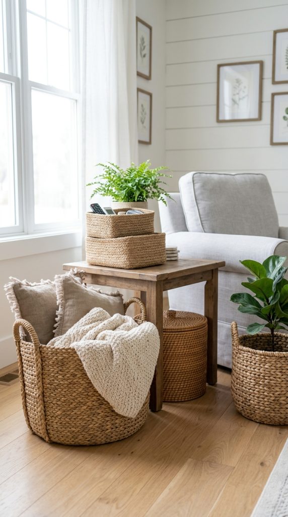  Add Woven Baskets