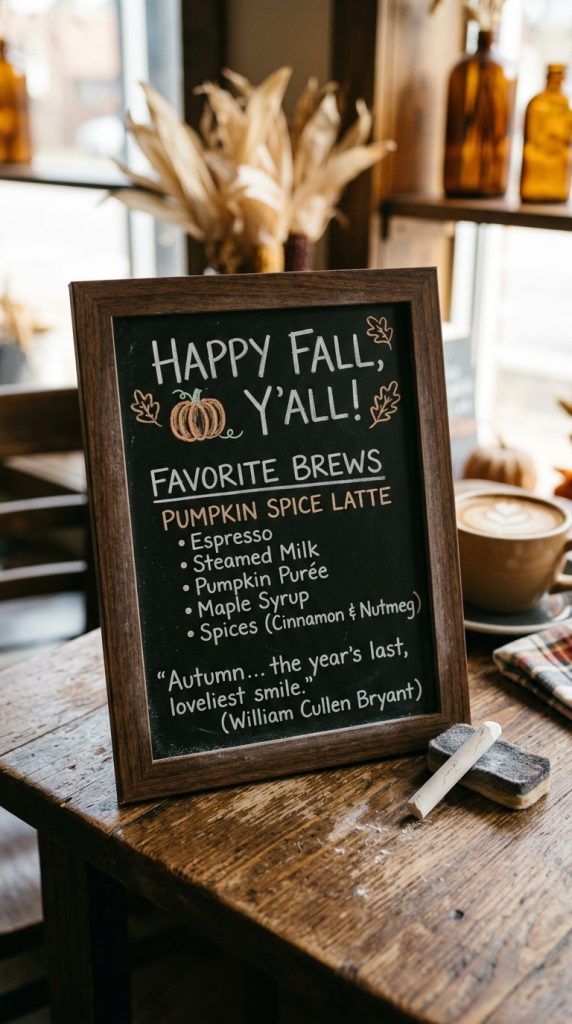 Add a Small Chalkboard Sign
