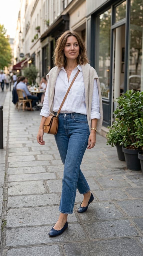 Ballet Flats and Cropped Jeans