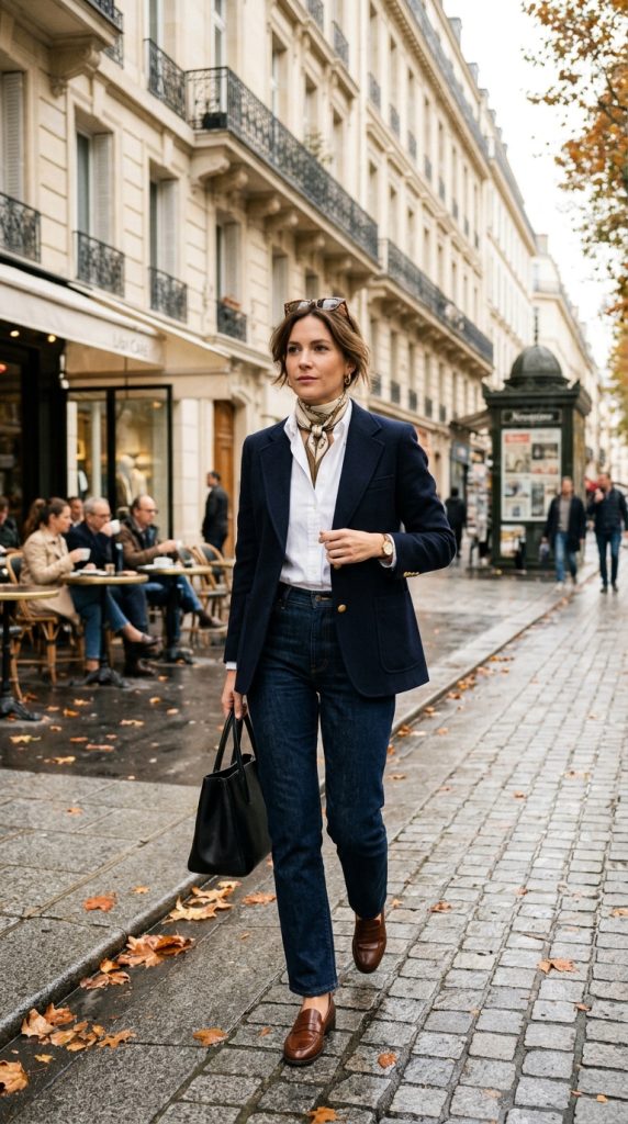 Black Turtleneck and Tailored Pants