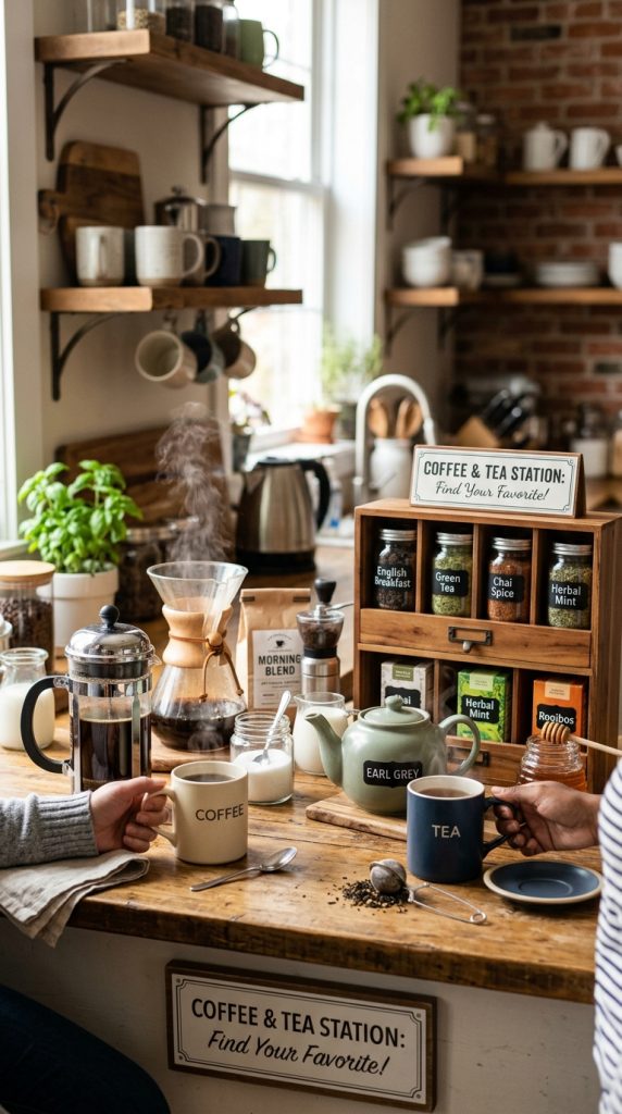Create a Coffee and Tea Corner