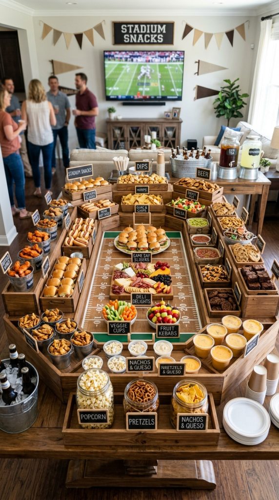 Create a Stadium-Inspired Snack Table