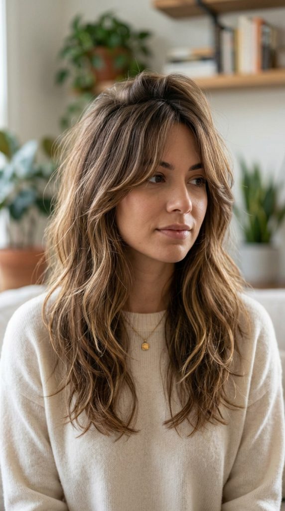 Curtain Bangs with Layers