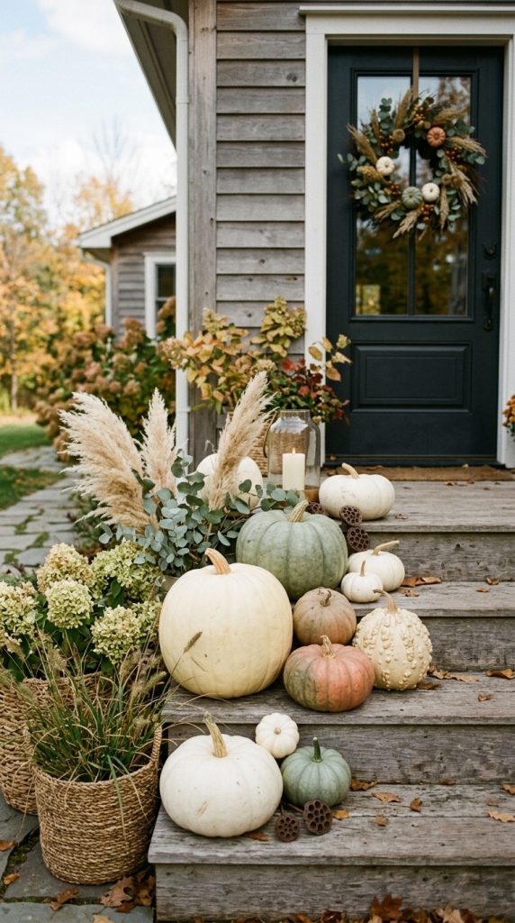  Decorate With Neutral Pumpkins