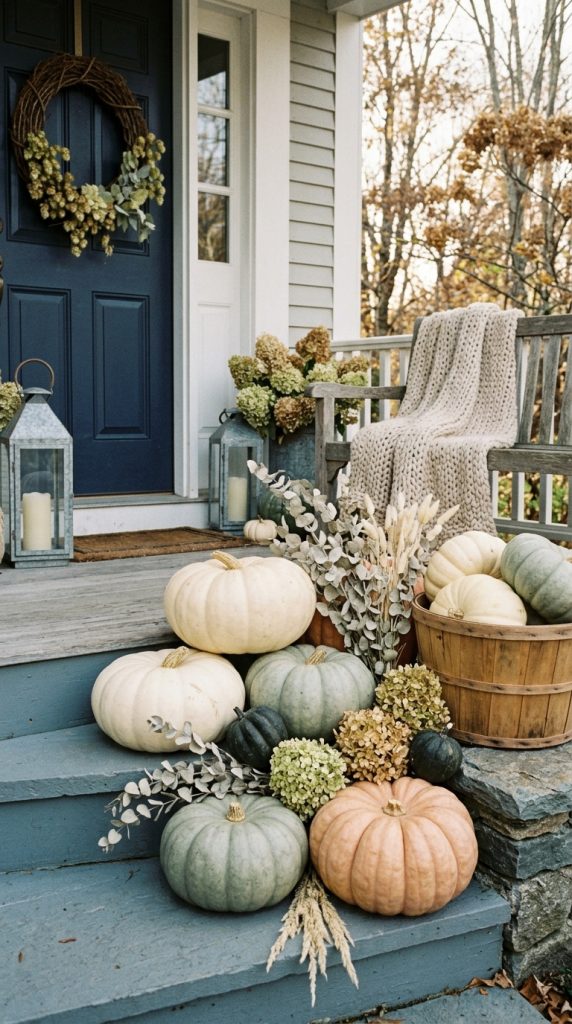 Decorate With Neutral Pumpkins