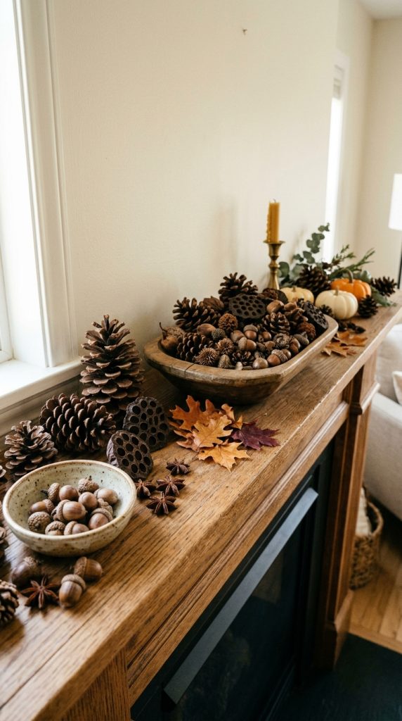 Decorate with Acorns and Pinecones