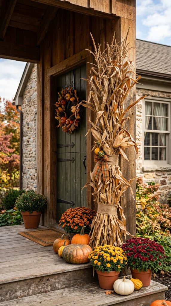 Decorate with Cornstalks