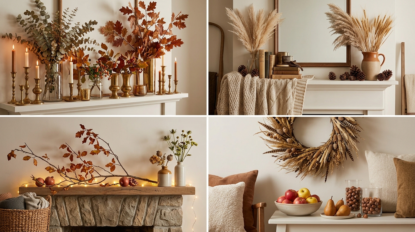 Fall Mantel Ideas Without Pumpkins