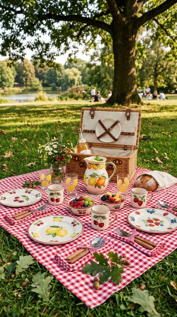Gingham and Fruit Combination