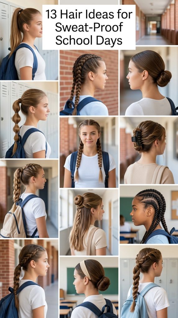 Hair Ideas for Sweat-Proof School Days