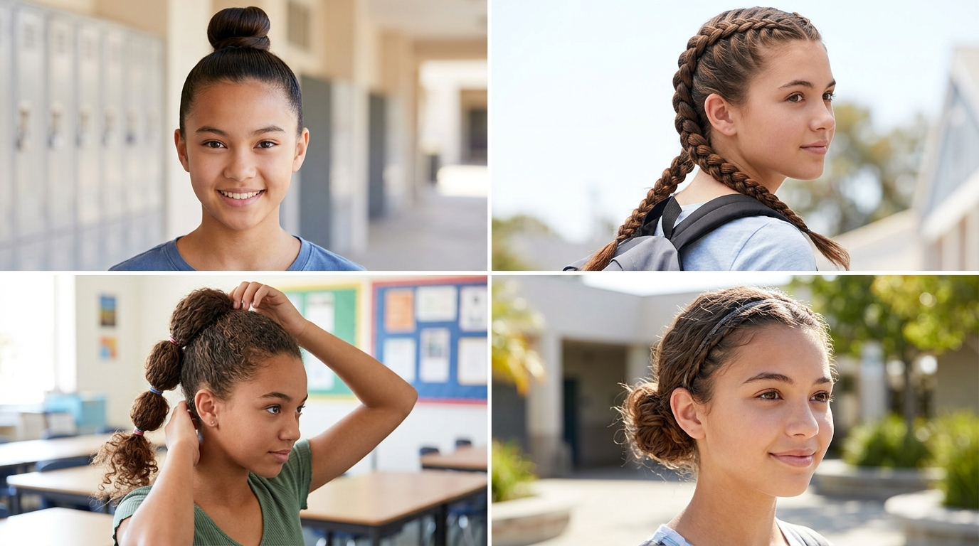 Hair Ideas for Sweat-Proof School Days