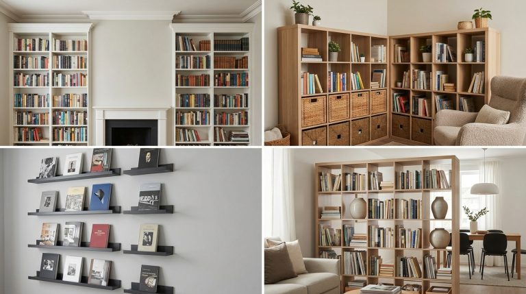 Home Library Ideas Using IKEA Bookshelves