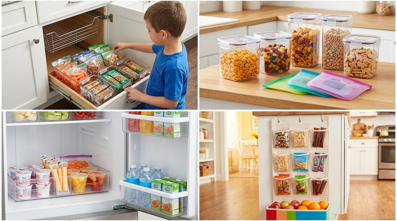 Kitchen Ideas for Kids Snack Stations