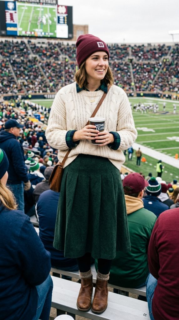  Knit Sweater and Midi Skirt