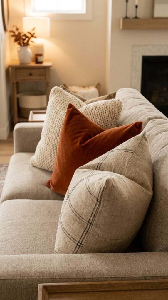 Layer Fall-Colored Pillows