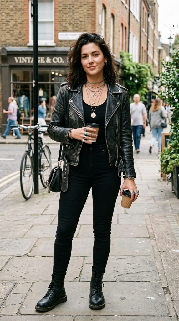 Layered Jewelry and Black Basics