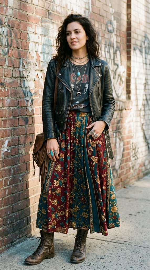 Layered Jewelry and Classic Moto Pieces