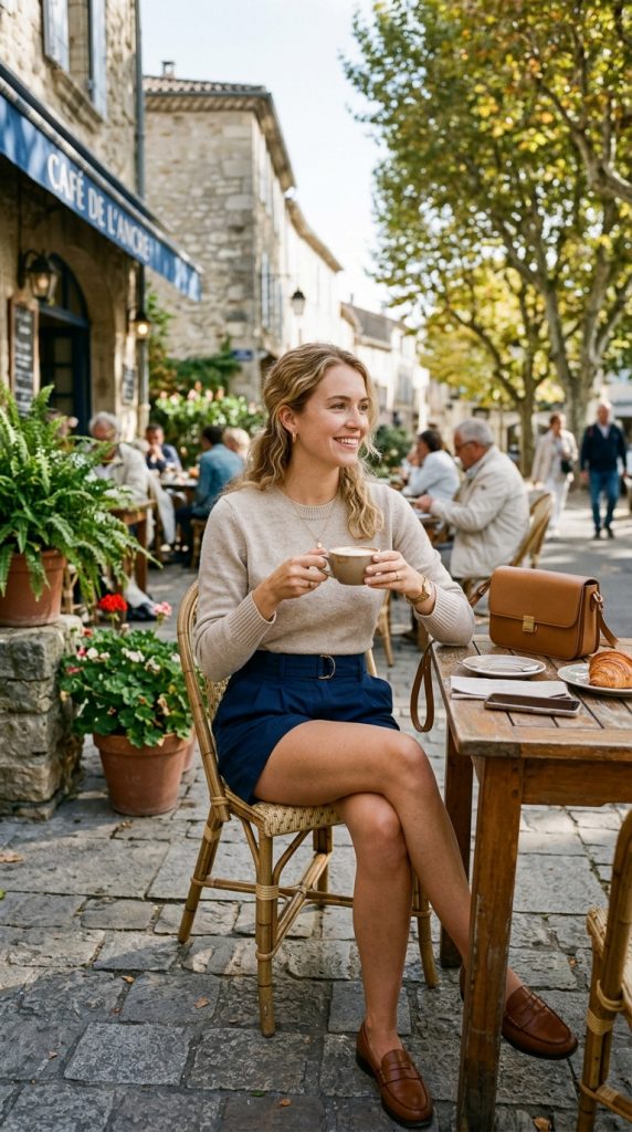 Lightweight Sweater and Tailored Shorts