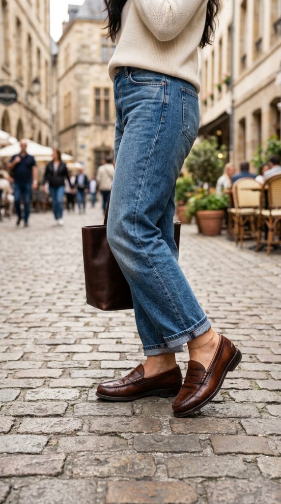 Loafers and Relaxed Denim